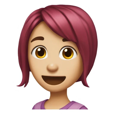 Una cereza con cara de XD sticker