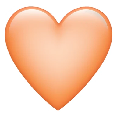 Pastel orange heart sticker