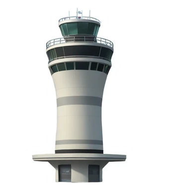 air traffic control tower, fullsize, front view sticker