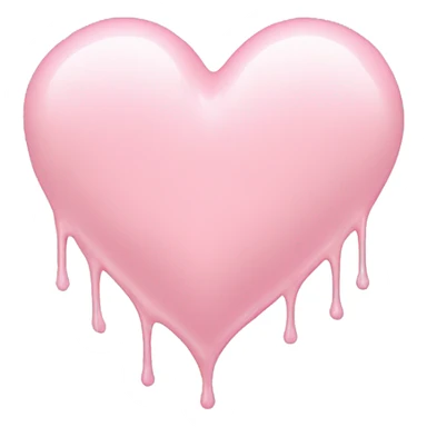 light pastel pink drip heart sticker