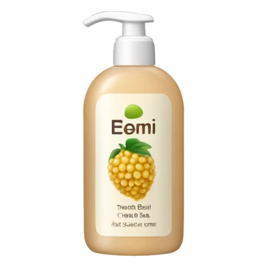 beige shower gel with a brand of lichi sticker