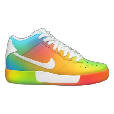 rainbow sneaker sticker