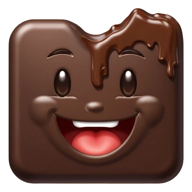 Bitten chocolate emoji sticker