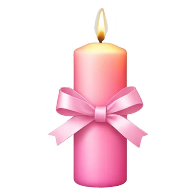 Classic candle with baby pink ribbon around it sticker