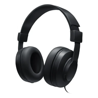 black headphones with black bows sticker