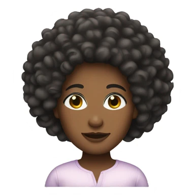 afro curvy hair  sticker