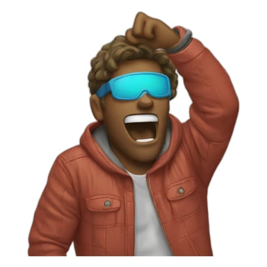 A guy dabbing  sticker