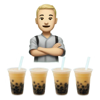 kung fu bubble tea sticker