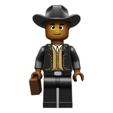 cool lego businessman cowboy sticker