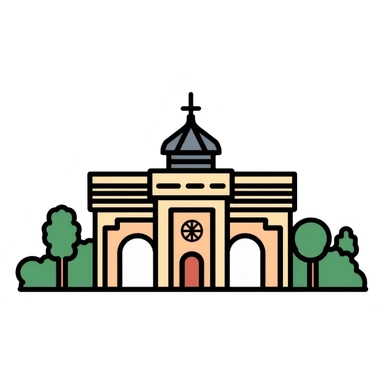 Minsk landmark, Gates of Minsk, Soviet architecture sticker