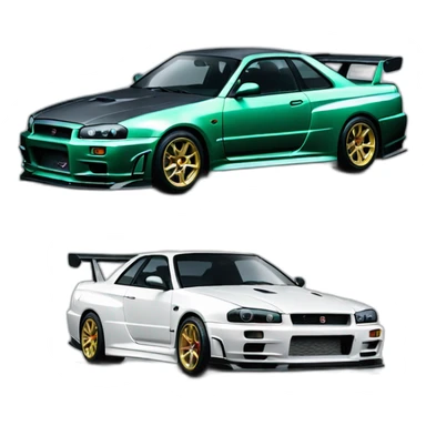 a gtr R34 sticker