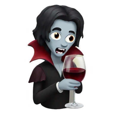 vampire drinking wine sticker