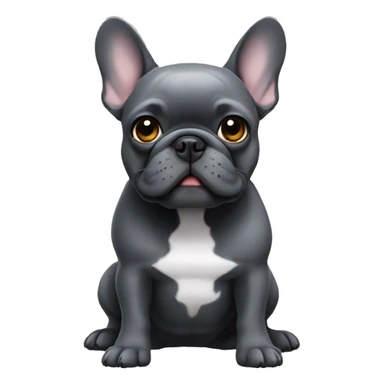 dark grey french bulldog sticker