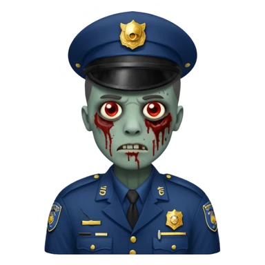 zenci police zombi  sticker
