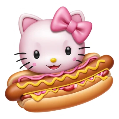 Hello kitty hot dog  sticker