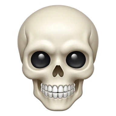 a skull emoji winking sticker