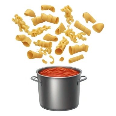 Food falling from an upside down pot  sticker