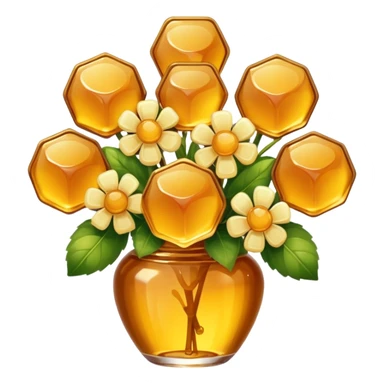 Bouquet made out of honey  sticker