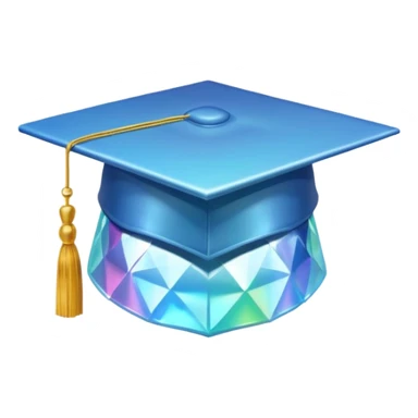 graduate cap hologram sticker