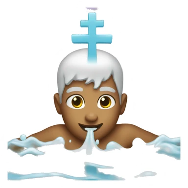 Baptism in water man sticker