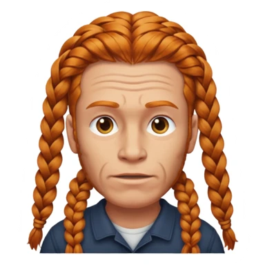 thick very hardginger braids man old sticker