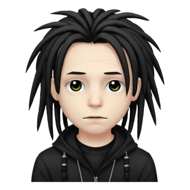 emo boy with dreads sticker