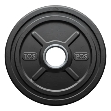 a black weight plate sticker
