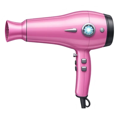 pink elegant blow dryer with diamonds sticker