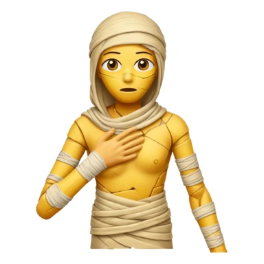 mummy Human figure wrapped in yellowed bandages, one arm stretched forward.
 sticker