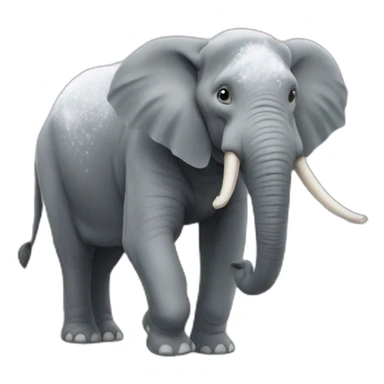 La reine des neige chevauchant un éléphant sticker