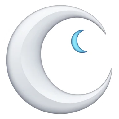 Abstract crescent moon, minimal trust symbol sticker