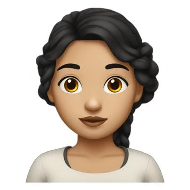 metis girl with black hairs sticker