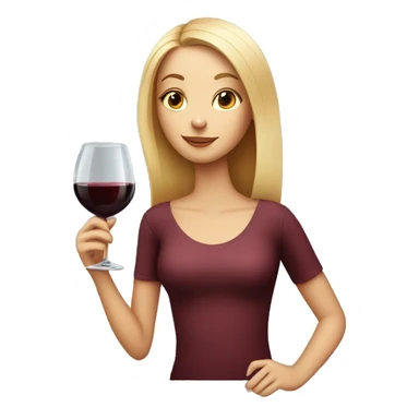 skinny blonde girl with orange cat and red wine in hand sticker