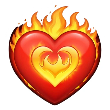 Fiery Heart sticker