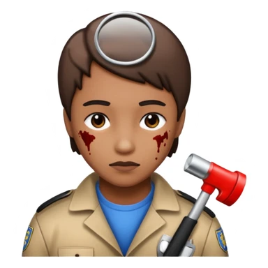 crime scene character drawing sticker