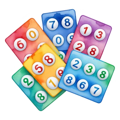 watercolor Lotto cards sticker