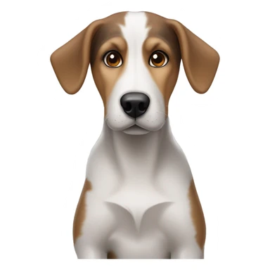 A hound dog beagle and huskie mix dog sticker