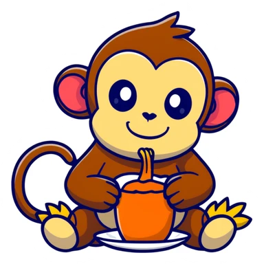 Monkey eat takis sticker