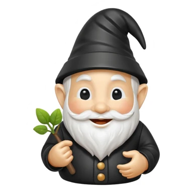 garden ornamental gnome black sticker