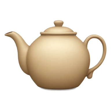 Beige teapot with tea cozy sticker