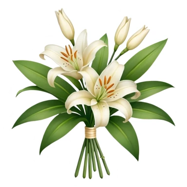 bouquet of cream and white lilies sticker