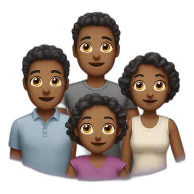 Family six members sticker