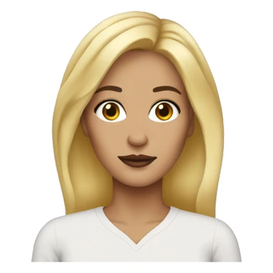 middle age blonde girl makeup sticker