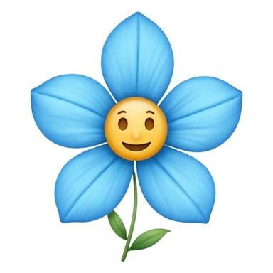 Des emojis fleur bleue sticker