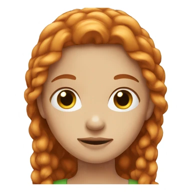 White dark haired ginger girl sticker