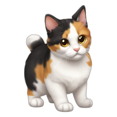 One Calico fat one calico tiny sticker