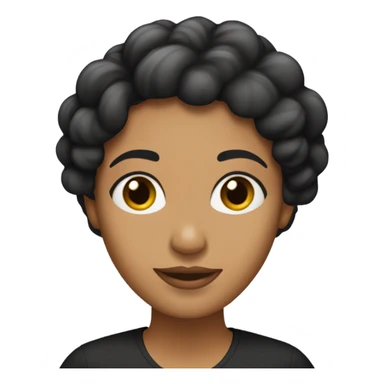 Mujer hermosa con cabello largo negro crespo sticker