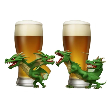 Three dragons drinking Jameson  sticker
