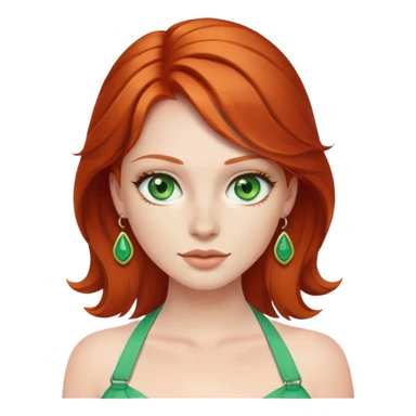 redhead on knees green eyes halter top sticker
