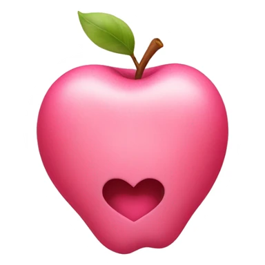 babypink apple that heart shape sticker